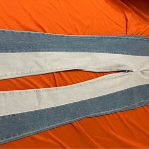 PAIGE Two-Tone Denim Jeans